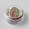 Religious Rondelle Resin Rosary Bead Necklaces NJEW-WH0013-72A-2