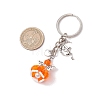 Glass & Tibetan Style Alloy Keychain KEYC-MZ00037-4