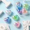 8Pcs 4 Colors Transparent Crackle Acrylic Beads OACR-YW0001-33-5