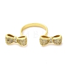 Brass Micro Pave Cubic Zirconia Cuff Rings RJEW-P102-04G-2