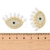 Brass Micro Pave Colorful Cubic Zirconia Beads CU-CBA9CBD-15G-3