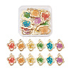 Craftdady 12Pcs 6 Colors Epoxy Resin Pendants RESI-CD0001-05-1