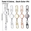 4Pcs 4 Colors Heavy Duty Alloy Retractable Keychain Clasps FIND-SC0004-32-2