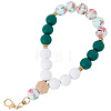 1Pc Silicone & Wood Pendant Decorations HJEW-BM0001-61F-7