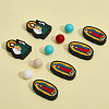 36Pcs 6 Style Food Grade Eco-Friendly Silicone Beads SIL-CA0002-05-3