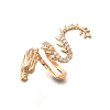 Brass Clear Cubic Zirconia Cuff Earrings EJEW-Q025-01A-G-2