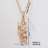 Vintage Diamond-Encrusted Pendant Necklace with Unique and Stylish Design IQ5597-3-1