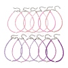 12Pcs 12 Colors Summer Beach Natural Shell Heart with Glass Beaded Anklets AJEW-AN00779-2