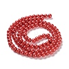 Baking Paint Pearlized Glass Pearl Round Bead Strands LS-HY-XCP0001-13C-3