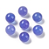 Natural Blue Agate No Hole Sphere Beads G-K353-04A-30-1