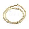 Brass Flat Snake Chain Necklaces for Women NJEW-U035-05G-4