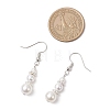 Round Shell Pearl Beaded Necklace & Bracelet & Dangle Earring Sets SJEW-JS01337-5
