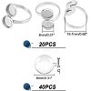 Unicraftale DIY Flat Round Blank Dome Cuff Ring Making Kit STAS-UN0039-45-6