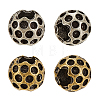 Olycraft 4Pcs 2 Colors Brass European Beads KK-OC0001-34-1