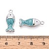Brass with Enamel Pendants KK-T073-38P-4