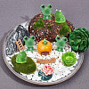 Gorgecraft 66Pcs 6 styles Resin Frog & Lotus & Mushroom Ornaments DJEW-GF0001-61-6