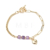 Brass Charm Bracelets BJEW-JB13363-2
