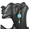 304 Stainless Steel Leverback Dangle Earrings EJEW-MZ00734-03-3
