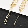 Brass Paperclip Chain Y Lariat Necklaces NJEW-H087-06D-G-3