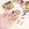 30Pcs 5 Colors Bird Charm Alloy Zipper Pull Tabs HJEW-ME00167-3
