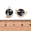 Rack Plating Alloy Enamel Pendants ENAM-N070-01E-02G-01-3