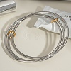 304 Stainless Steel Multi-strand Bangles BJEW-K271-02P-1