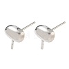 Brass Stud Earring Findings KK-CBABAE6-03P-1