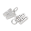 SHEGRACE Brass Micro Pave Clear Cubic Zirconia Pendants XGRQ29117-394P-W-2