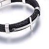 Leather Cord Bracelets BJEW-G603-09P-2