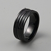 201 Stainless Steel Grooved Finger Ring for Men RJEW-WH0011-14B-1