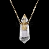 Natural Quartz Crystal Perfume Bottle Pendant Necklace PW-WG2A891-23-1