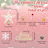 7 Styles Merry Christmas Plastic Pendants Decoration Set HJEW-BC0001-45-2