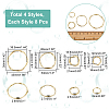 32Pcs 4 Style Alloy Linking Rings FIND-CA0006-01-2