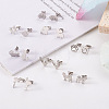 16 Pairs 16 Style Crocodiles & Dog & Swan & Hedgehog & Dinosaur & Bird 304 Stainless Steel Stud Earrings EJEW-CF0001-02P-6