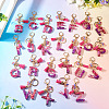 Alloy Resin Butterfly Keychains KEYC-TADJ0002-02G-J-6