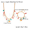 Christmas Alloy & Glass & Plastic & Polymer Clay Pendant Necklaces & Charm Bracelets Sets FS-WG7A63D-03-1