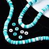 Handmade Polymer Clay Beads Strands CLAY-R089-6mm-085-6