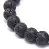 Natural Lava Rock & Gemstone Stretch Bracelet with Alloy Fairy Charms BJEW-JB08730-6