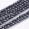 Non-magnetic Synthetic Hematite Beads Strands G-S086-3mm-1