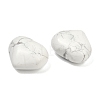 Heart Natural Howlite Palm Stones G-C186-02H-2