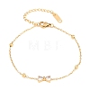 304 Stainless Steel Rhinestone Link Bracelets BJEW-B171-13G-2