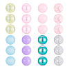 40Pcs 8 Styles Mixed Styles Round Acrylic Beads OACR-TA0005-12-2