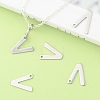 304 Stainless Steel Letter Charms X-STAS-O072-V-5