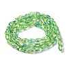Transparent Electroplate Glass Beads Strands GLAA-Q099-F01-02-2