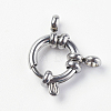 Tarnish Resistant 304 Stainless Steel Smooth Surface Spring Ring Clasps LS-STAS-E143-02A-P-2