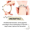2Pcs 2 Colors 304 Stainless Steel Braided Cuff Bangles BJEW-UN0001-25-2