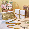 Sparkle Polyester Wavy Lace Trim Ribbon OCOR-WH0082-563B-4