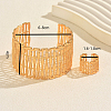 Elegant Alloy Hollow Cuff Bangle & Ring Set YH4609-2