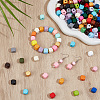 Spray Painted Wooden Beads WOOD-PA0001-53A-4