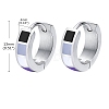 304 Stainless Steel Hoop Earring PW-WG66382-03-1